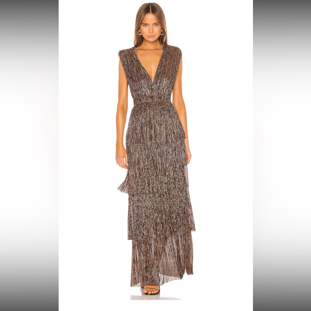Elegant Brown Sleeveless Dress